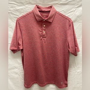 Cremieux coral/gray polo